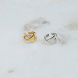 Gold Wrap Heart Pinky Ring
