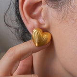 Medium GOLD HEART earrings