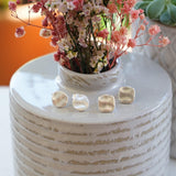 Silver Wavy Hammered Square Stud Earrings