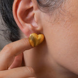 Medium GOLD HEART earrings