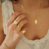 Gold Wrap Heart Pinky Ring