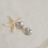 Medium SILVER HEART earrings