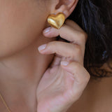 Medium GOLD HEART earrings