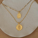 Gold Round HEART necklace