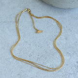 Gold Snake Multi Strand Necklace