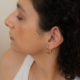 Gold Wave Hoops