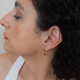 Gold Wave Hoops