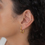 Gold Wave Hoops