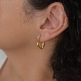 Gold Wave Hoops