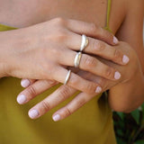 Silver soft dome ring in bold & narrow design