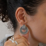 Silver Twisted Rope Stud Earrings