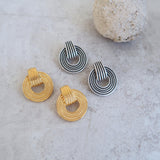 Silver Twisted Rope Stud Earrings