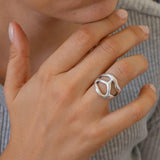 Silver Soft Asymmetric Ring