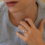 Silver Soft Asymmetric Ring