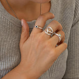 Silver Soft Asymmetric Ring