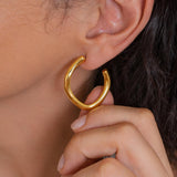 Gold Bold Hoop Earrings