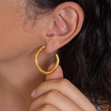 Gold Bold Hoop Earrings