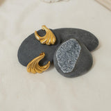 Large Gold Wavy Earrings