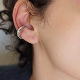 Single Silver Large Ear Cuff