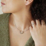 Silver Sun Pendant Necklace