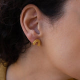 Gold Rainbow Stud Earrings