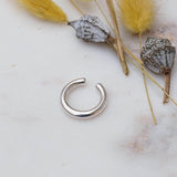 Single Silver Large Ear Cuff