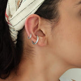 Single Silver Large Ear Cuff