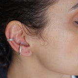 Single Silver Large Ear Cuff