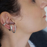 Single Silver Large Ear Cuff