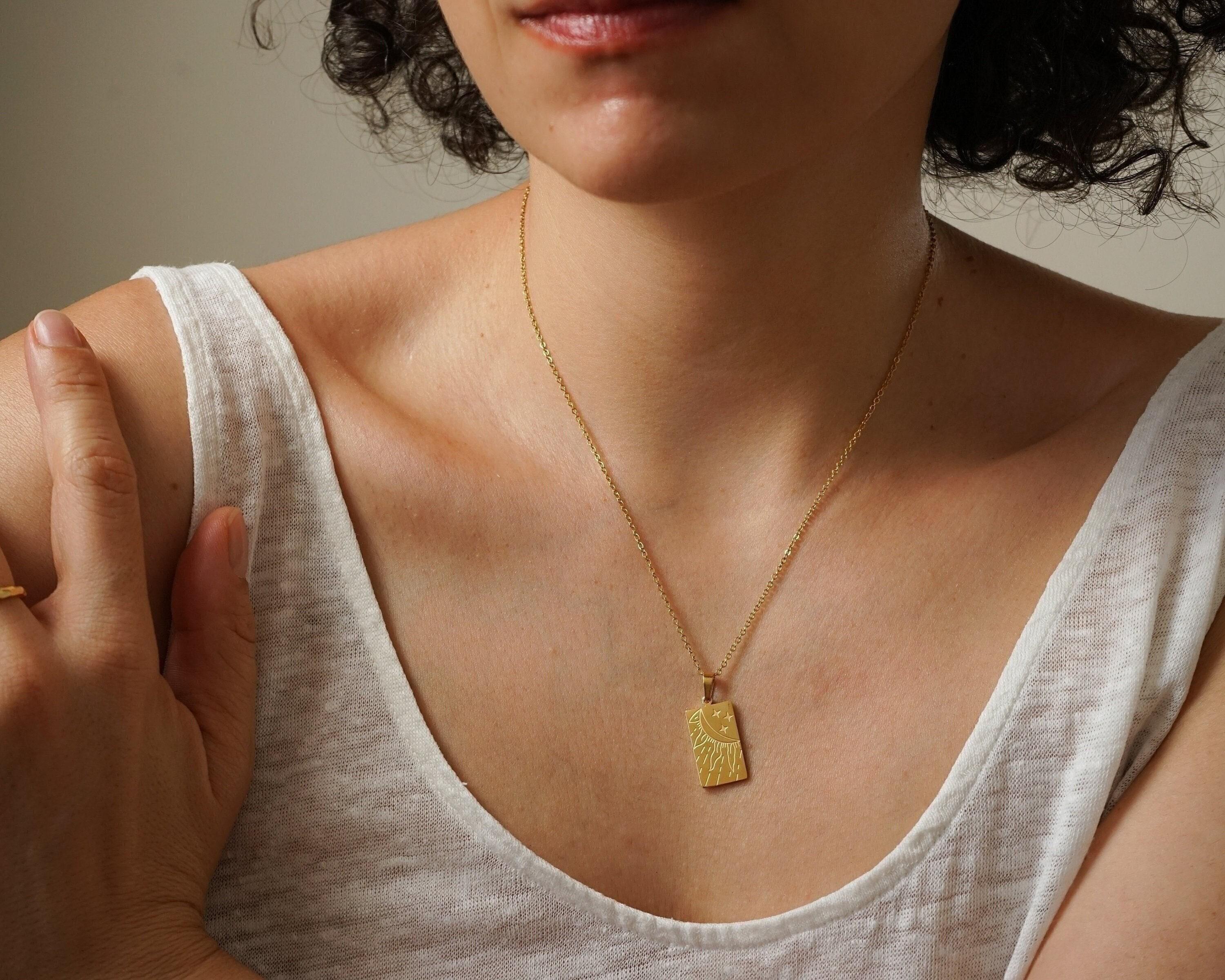 Gold Celestial Pendant Necklace