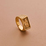 Gold Signet SNAKE Ring