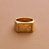 Gold Signet SNAKE Ring
