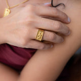 Gold Signet SNAKE Ring