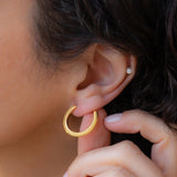 Gold DOTTED Hoops