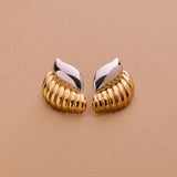 Large Mixed Metals Stud Earrings