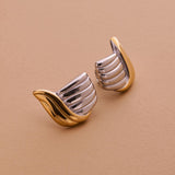 Large Mixed Metals Stud Earrings
