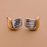 Large Mixed Metals Stud Earrings