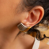 Large Mixed Metals Stud Earrings