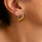 Large Mixed Metals Stud Earrings