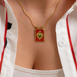 Gold Sacred Heart Necklace