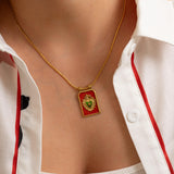 Gold Sacred Heart Necklace
