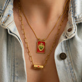 Gold Sacred Heart Necklace