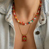 Gold Sacred Heart Necklace