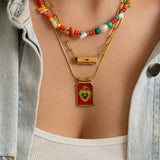 Gold Sacred Heart Necklace