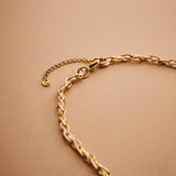 Gold Textured Heart Necklace