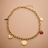 Gold Heart Charm Necklace