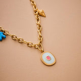Gold Evil Eye & Sea Charms Necklace