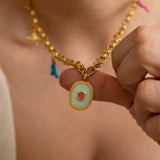 Gold Evil Eye & Sea Charms Necklace