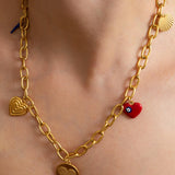 Gold Heart Charm Necklace