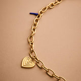 Gold Heart Charm Necklace